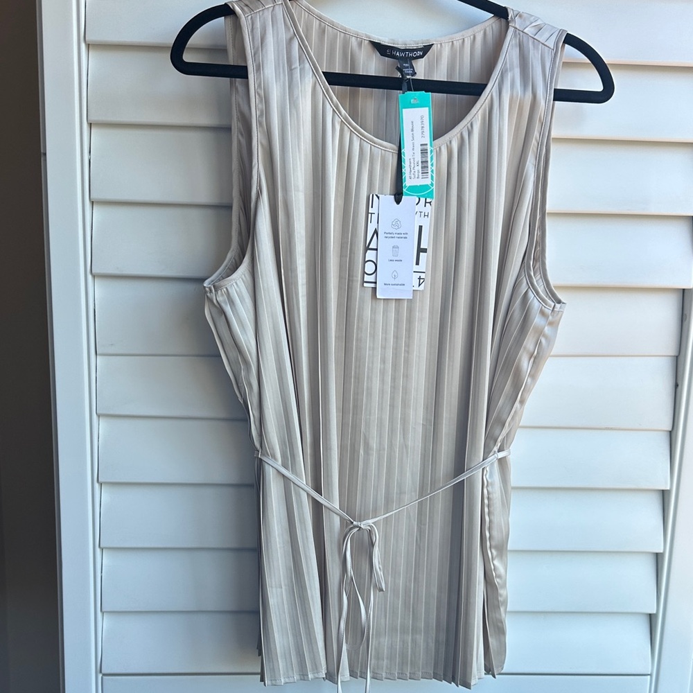 41 Hawthorn Beige Pleated Blouse